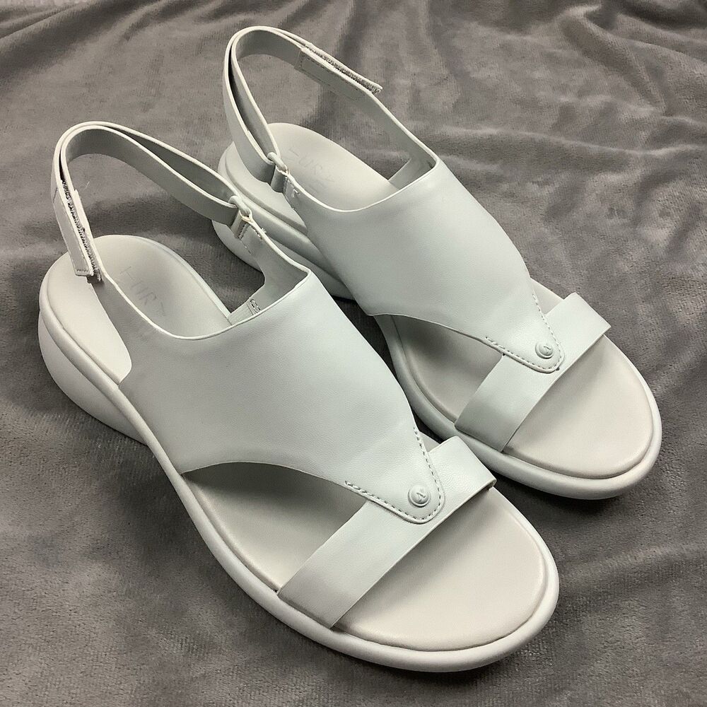 Naturalizer Lillian Sling Back Sandals Shoes Mist Grey Women Size 9 M Comfort